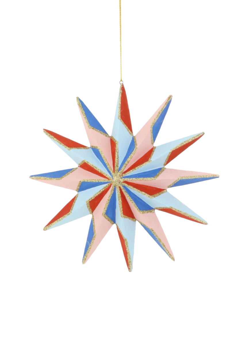 Pinwheel Glitter Star Ornament