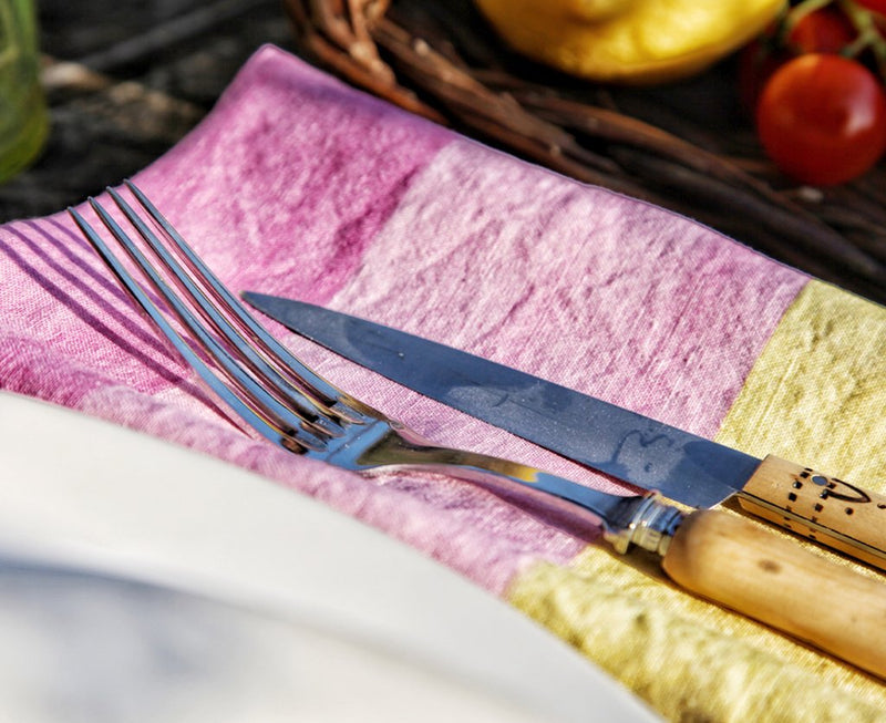 Stripe Linen Napkin - Yellow – House of Cardoon