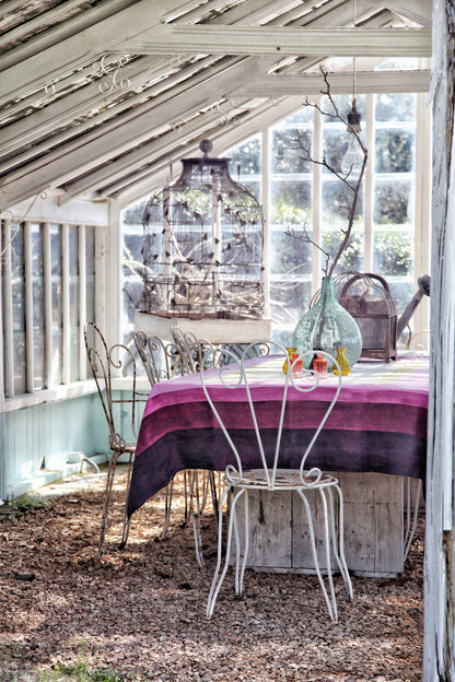 Shades of Pink Linen Tablecloth