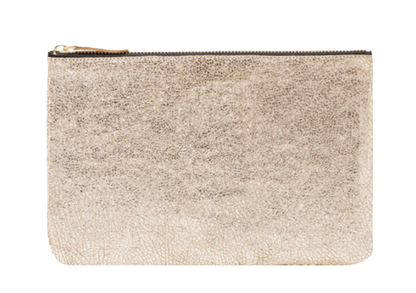 Shimmer Leather Pouch - Medium