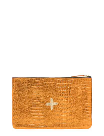 Shimmer Leather Pouch - Medium