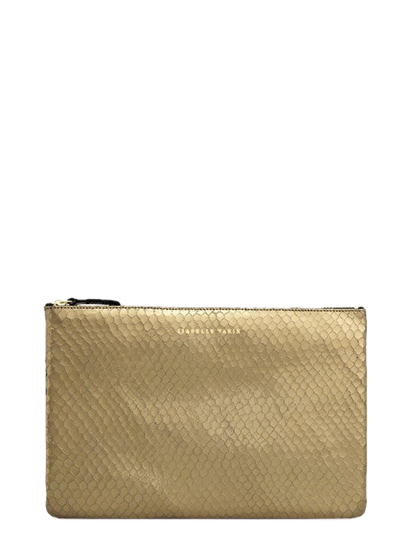 Shimmer Leather Pouch - Medium
