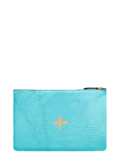 Shimmer Leather Pouch - Medium