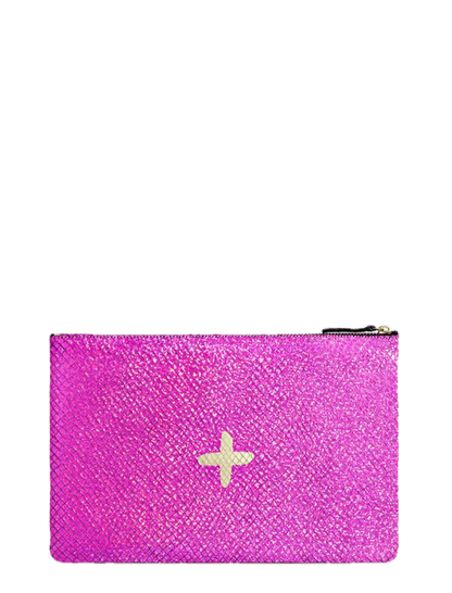 Shimmer Leather Pouch - Medium