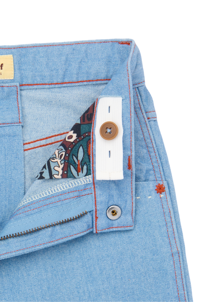 Slim Flared Jeans - Baby Blue