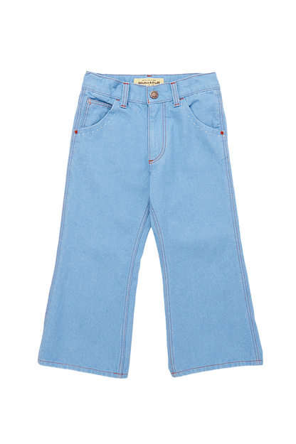 Slim Flared Jeans - Baby Blue
