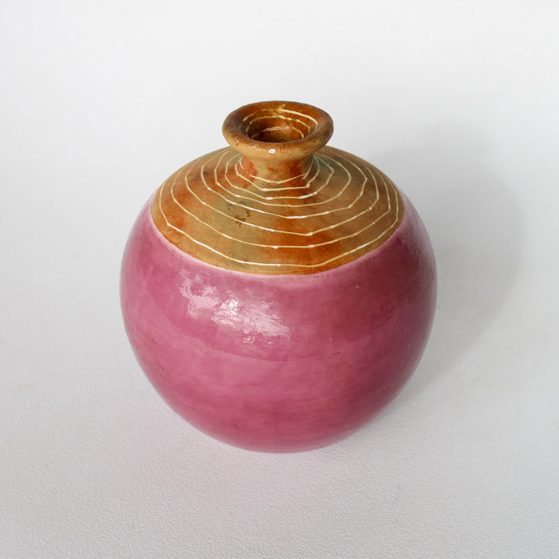 Small Purple Vase with Top Detail