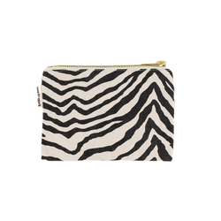 Small Zip Pouch - Zebra