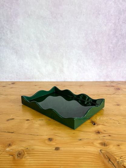 Rita Konig Belles Rives Lacquer Tray - Bottle Green