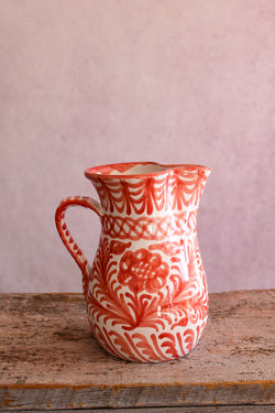 Small Hand Painted Pitcher - Coral – House of Cardoon