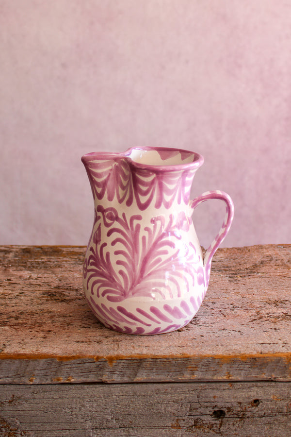 Small Hand Painted Pitcher - Lilac