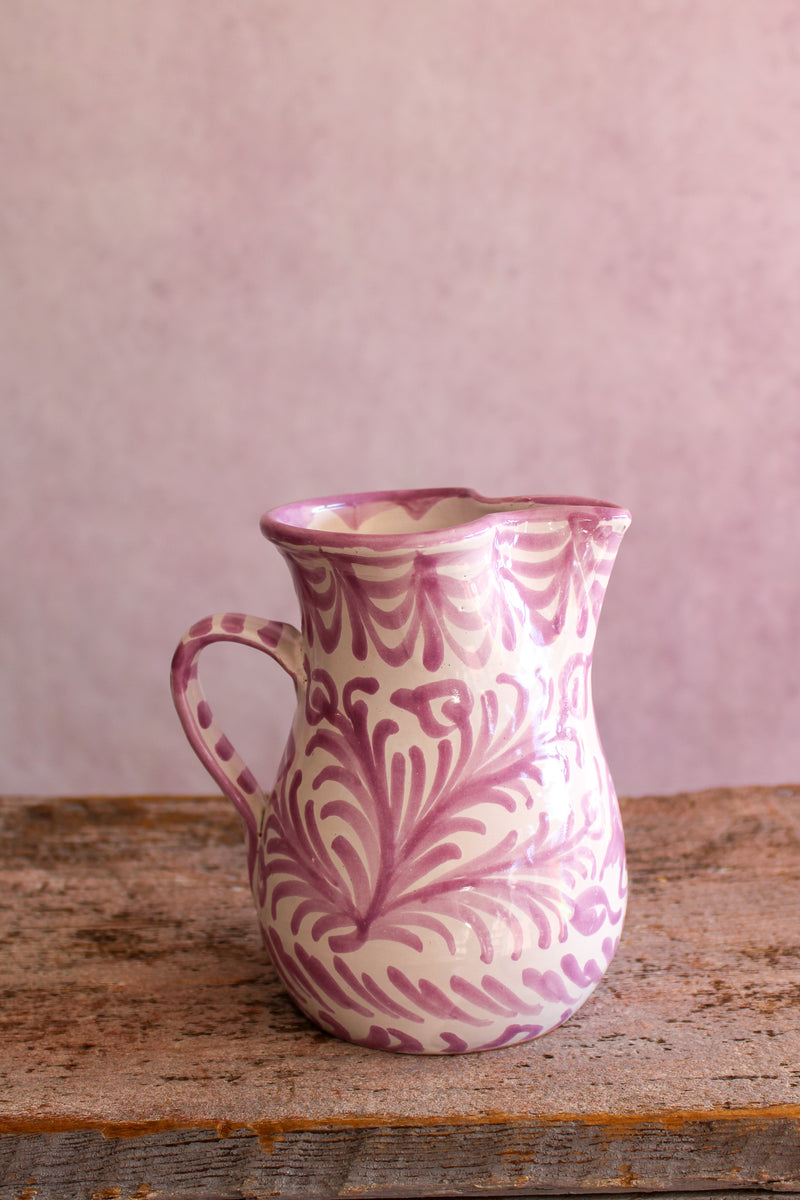 Small Hand Painted Pitcher - Lilac