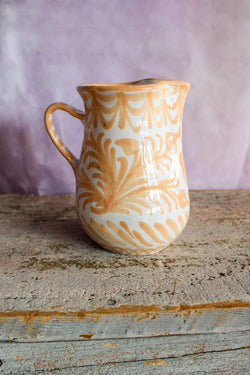 Small Hand Painted Pitcher - Peach