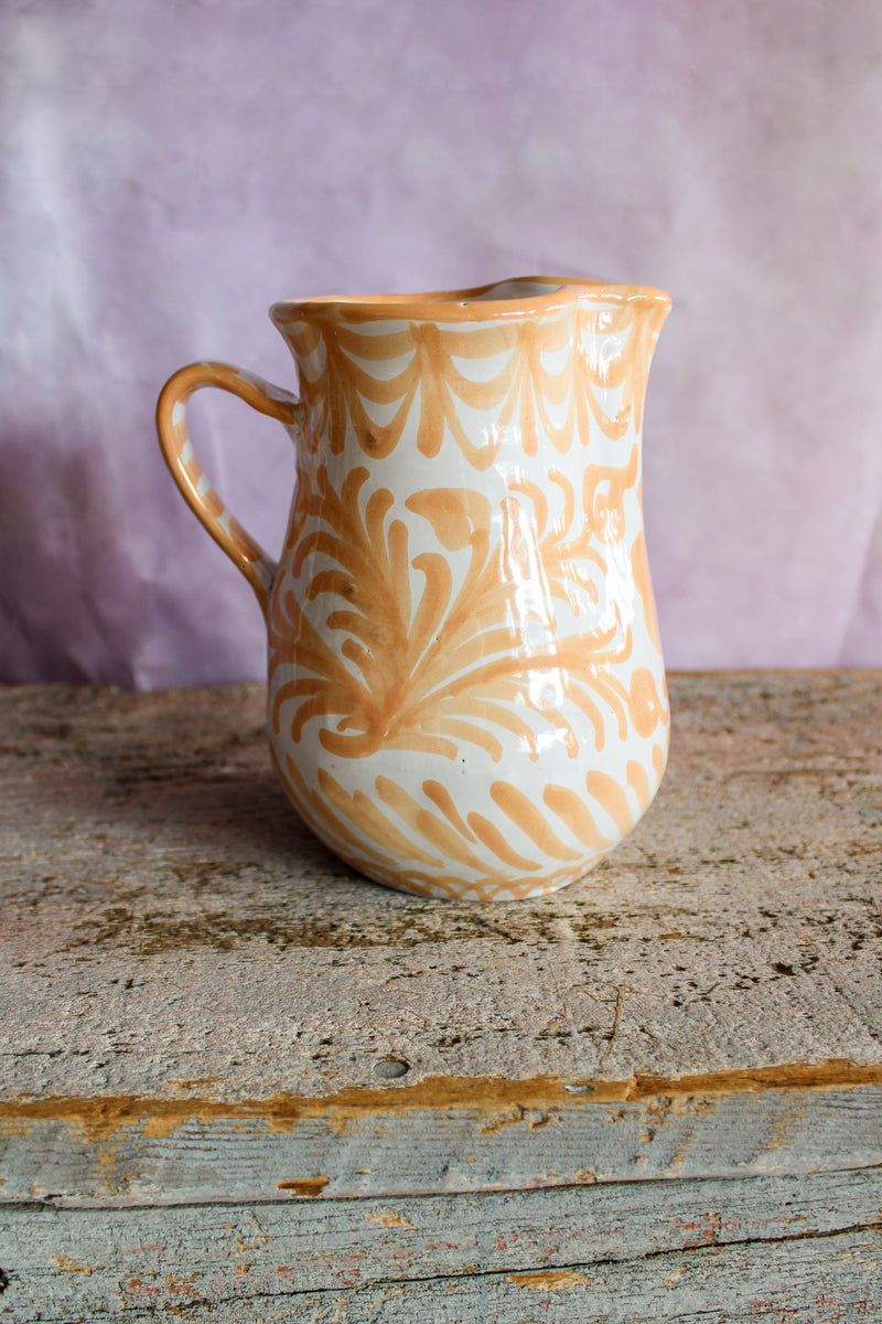 Small Hand Painted Pitcher - Peach