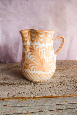 Small Hand Painted Pitcher - Peach