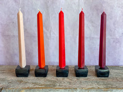 Obelisk Square Taper Candles, Set of 2 - WARM