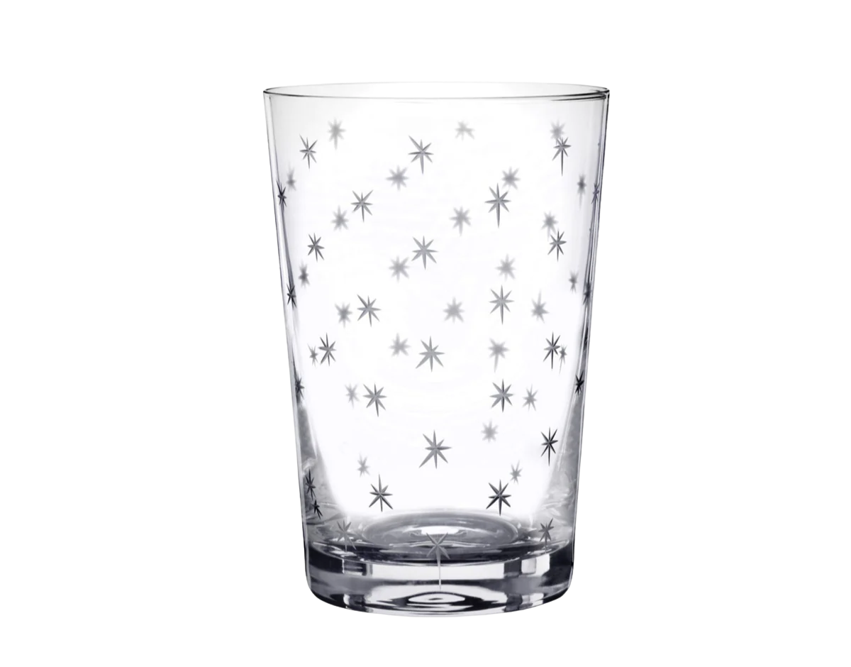 Star Etched Glass Tumblers Set of 6 House of Cardoon