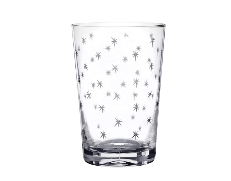 Star Etched Glass Tumblers Set of 6