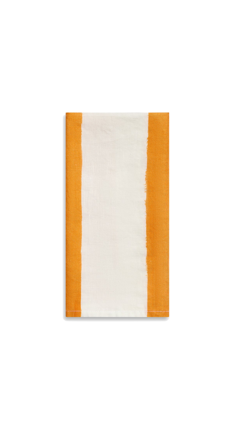 Stripe Linen Napkin - Orange