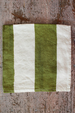 Stripe Linen Napkin - Green