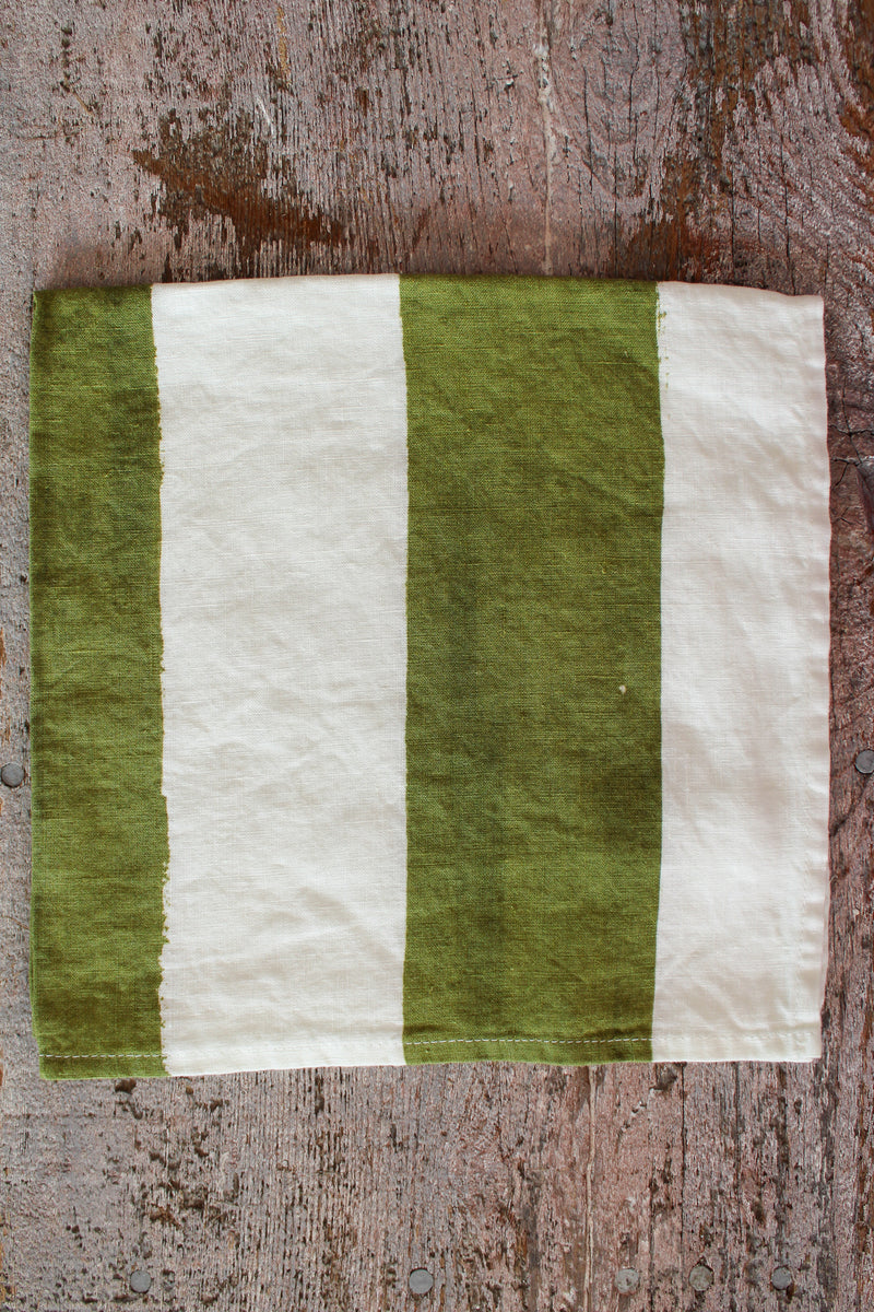 Stripe Linen Napkin - Green