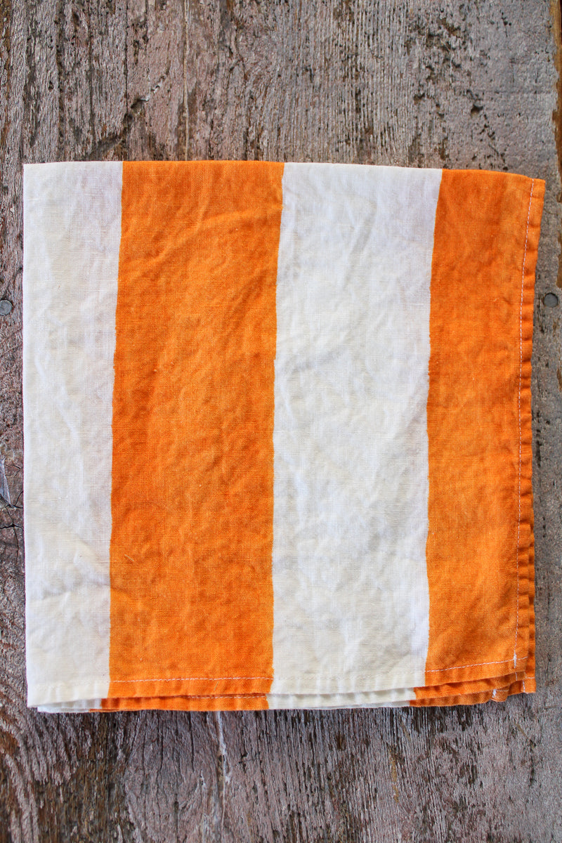 Stripe Linen Napkin - Orange