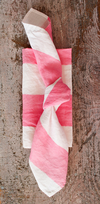 Stripe Linen Napkin - Pink