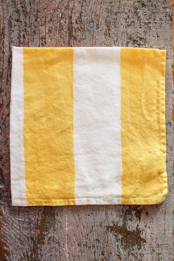 Stripe Linen Napkin - Yellow