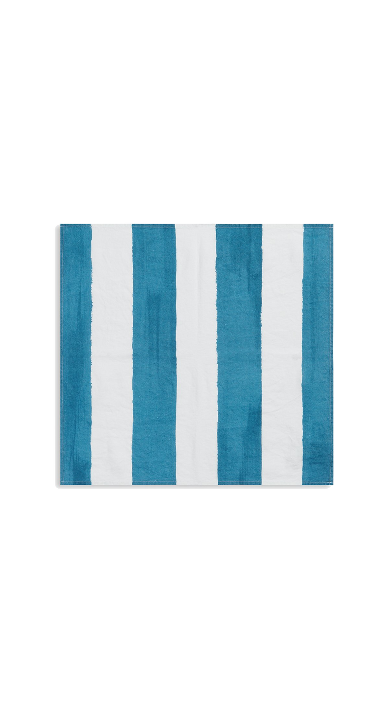 Stripe Linen Napkin - Blue