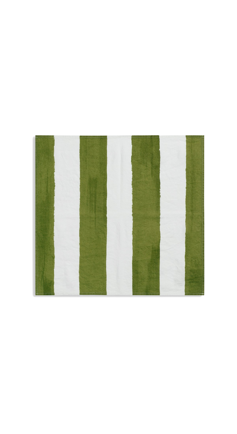 Stripe Linen Napkin - Green