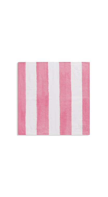 Stripe Linen Napkin - Pink