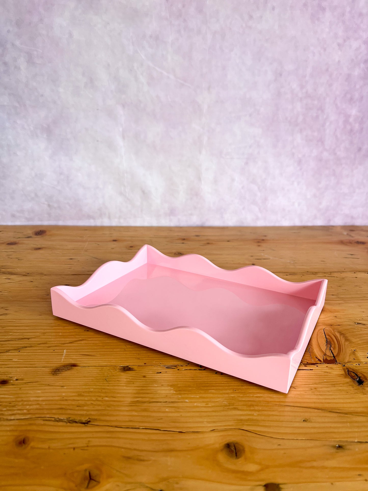 Rita Konig Belles Rives Lacquer Tray - Sugar Pink