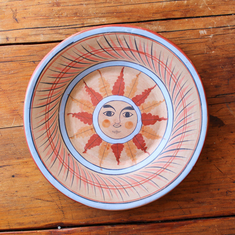 Hand-Painted Sun Plate