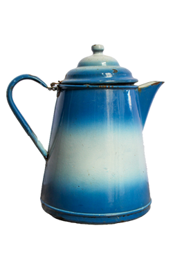 Vintage enamelware store coffee pot