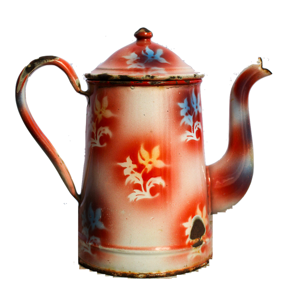 Vintage enamelware teapot hot sale