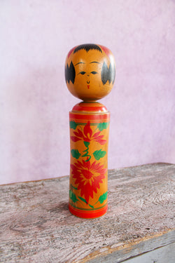 Vintage Japanese Kokeshi Dolls - Large