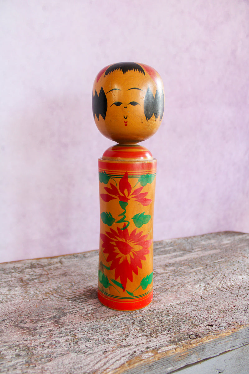 Vintage Japanese Kokeshi Dolls - Large