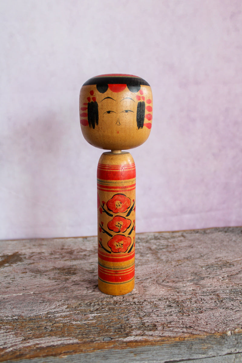 Vintage Japanese Kokeshi Dolls - Medium