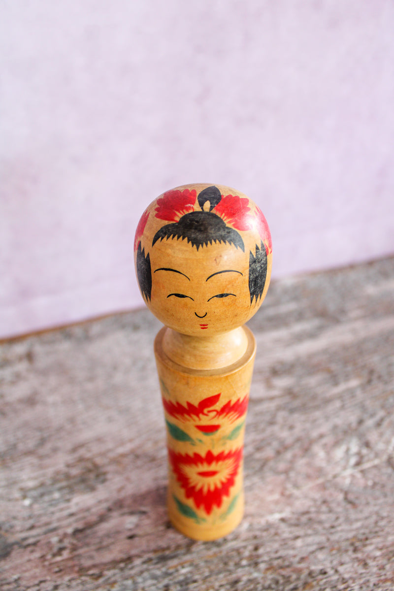 Vintage Japanese Kokeshi Dolls - Small