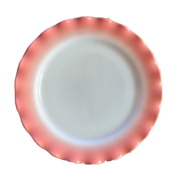 Pink glass dinner outlet plates