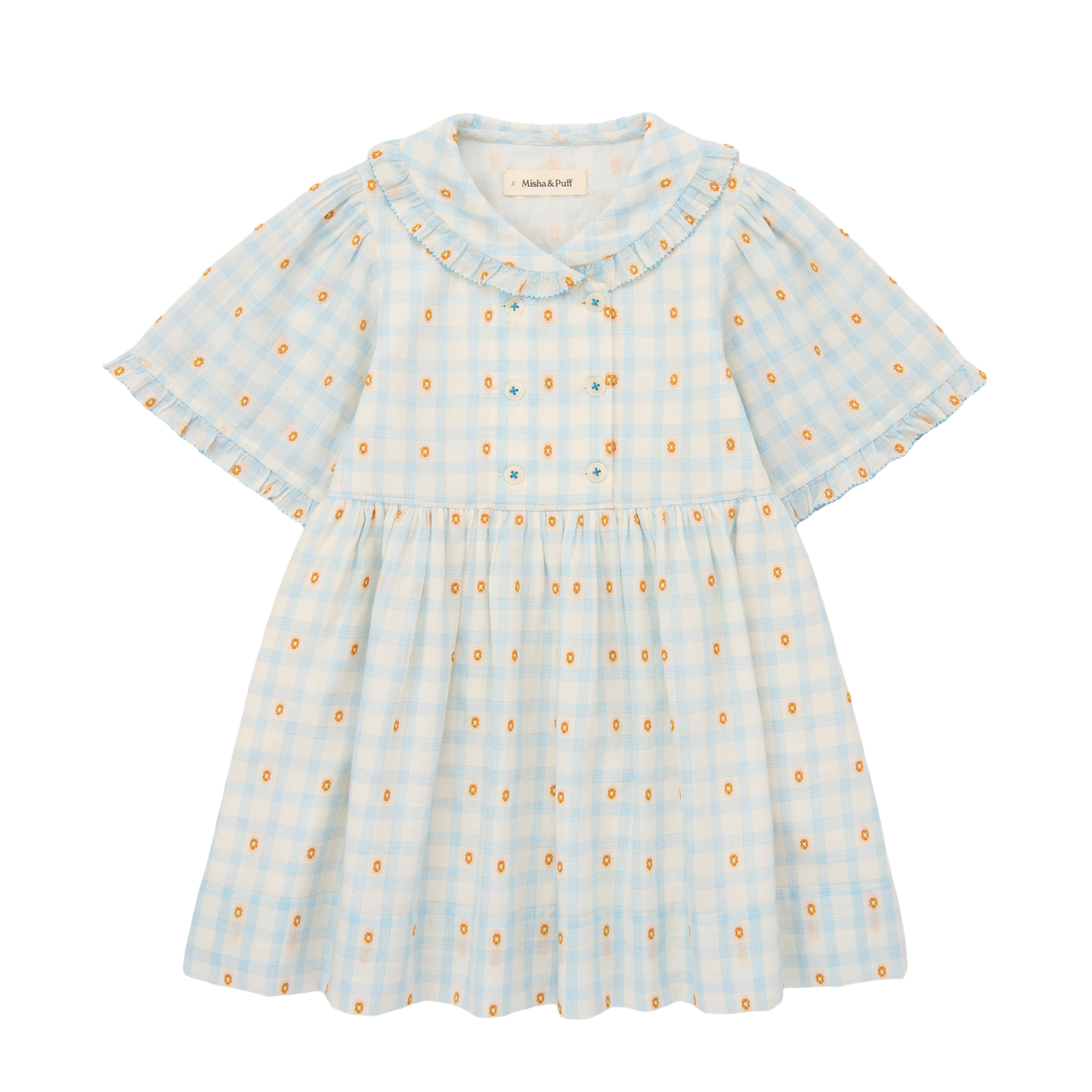 Voyage Dress - Bright Sky Blossom Plaid