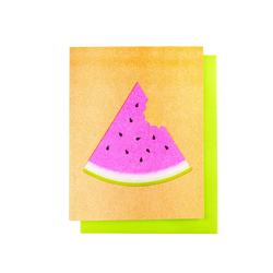 Watermelon Risograph Card