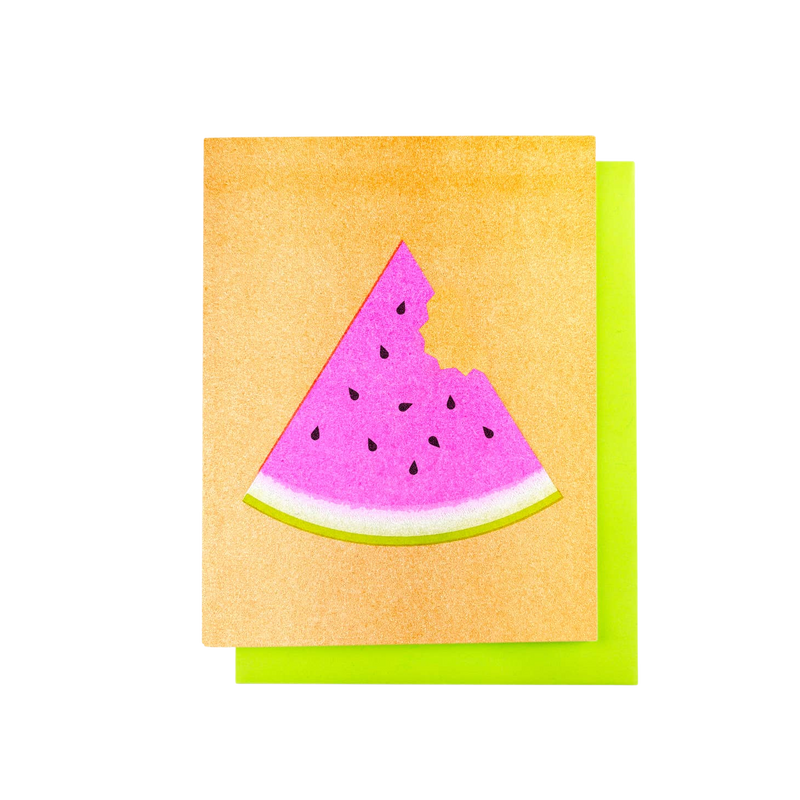 Watermelon Risograph Card