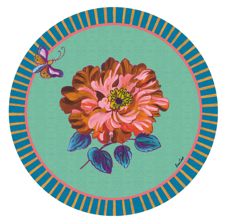 Wild Rose Placemat - Mint
