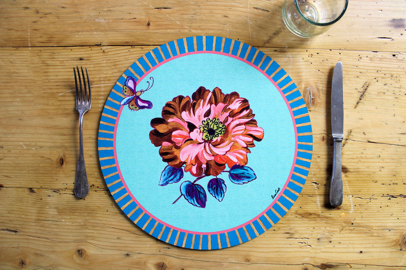 Wild Rose Placemat - Mint