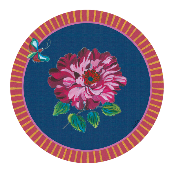 Wild Rose Placemat - Royal Blue