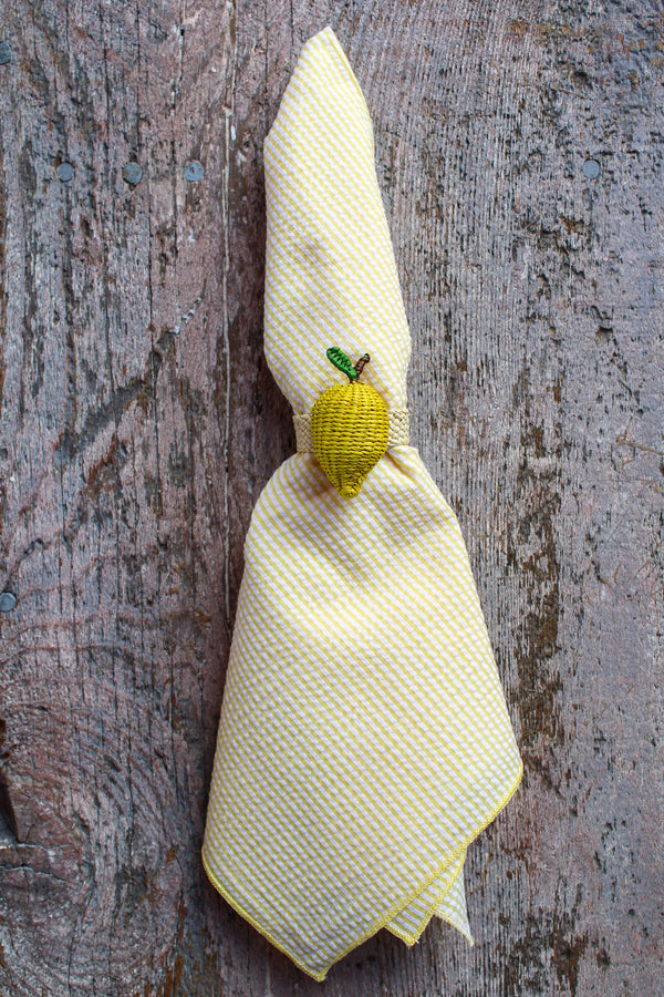 Woven Fruit Napkin Ring - Lemon