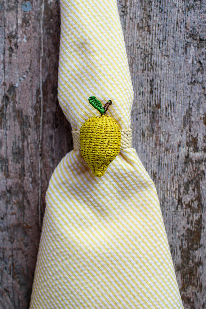 Woven Fruit Napkin Ring - Lemon