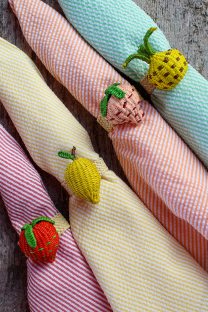 Woven Fruit Napkin Ring - Lemon