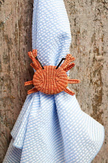 Woven Sea Life Napkin Ring - Crab